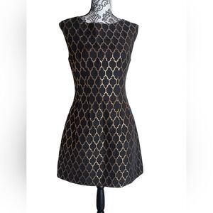 Holly Bracken Small Black & Gold Metallic Dress